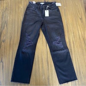 Good American Good Icon black distressed Jeans